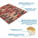 Панель стінова 3D 700х770х2мм (047-2) Катиринославська цегла SW-00001916 - Зображення 2