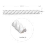 Молдинг 5000х10х7 мм Білий SW-00002683 - Зображення 2