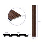 Рейка декоративна PS 2900х115х12мм Темно-коричневий із золотими вкрапленнями SW-00001737 - Зображення 4