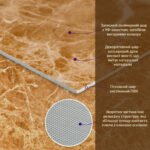 Декоративна ПВХ плита 600х600х3мм Кремовий мармур (S) SW-00001619 - Зображення 2