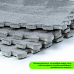 Підлога-пазл плюшевий 30х30х1см Світло-сірий (D) SW-00002080 - Зображення 5