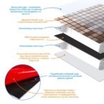 Самоклеюча алюмінієва плитка 300х300х3мм мідна мозаїка SW-00001157 - Зображення 2