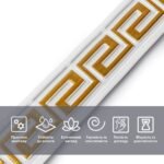 Молдинг 3000х50х6 мм Білий із золотом SW-00002688 - Зображення 4