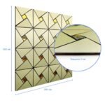 Самоклеюча алюмінієва плитка Зелене золото зі стразами SW-00001172 - Зображення 3