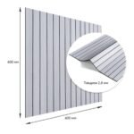 Покриття вінілове самоклеюче 3D рейки 600х600х2,8мм Білий графіт SW-00002193 - Зображення 3