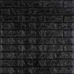 3D панель самоклеюча 700х770х3мм цегла Чорна (019-3) SW-00000584