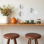 Дзеркальний декор акриловий самоклеючий Квіти срібло, 6шт (D) SW-00002519 - Зображення 6