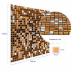 Мозаїка дзеркальна 298х298х4,5мм Мідна SW-00002370 - Зображення 3