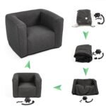 Надувне крісло Сіре SW-00002292 - Зображення 6