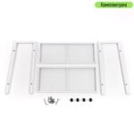 Стелаж-етажерка двоярусний з металу 60х26х60см Білий SW-00002102 - Зображення 6