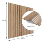 Покриття вінілове самоклеюче 3D рейки 600х600х2,8мм Світлий мигдаль SW-00002204 - Зображення 3