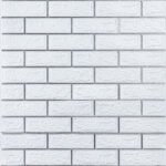 Самоклеюча 3D панель 700х770х3мм Біла цегла смужка срібло (100-3) SW-00000752