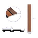 Рейка декоративна PS 2900х118х12мм Теплий каштан SW-00001753 - Зображення 3