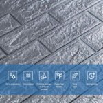 3D панель самоклеюча 700х770х3мм цегла Срібло (017-3) SW-00000230 - Зображення 4