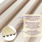Рейка декоративна WPC стінова 3000х165х23мм Молочний SW-00001858 - Зображення 2