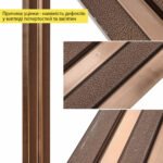 Рейка декоративная PS 2900х117х20мм Под коричневую кожу с бронзой SW-00002147- - Зображення 2