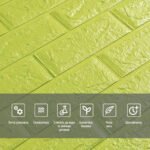 3D панель самоклеюча 700х770х5мм цегла відтінок лайму (300-5) SW-00001331 - Зображення 4