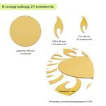 Дзеркальний декор акриловий самоклеючий золото, 27шт (D) SW-00002503 - Зображення 3