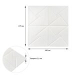 Самоклеюча декоративна настінно-стельова 3D панель 680х670х5.5мм Орігамі (173) SW-00000182 - Зображення 3