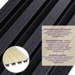 Рейка декоративна WPC стінова 3000х165х23мм Антрацит SW-00001532 - Зображення 2