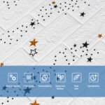 Декоративна 3D панель самоклейка 700х770х5мм Зірки (біла цегла) (021) SW-00000086 - Зображення 4