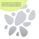 Дзеркальний декор акриловий самоклеючий Камінці срібло, 12шт (D) SW-00002496 - Зображення 2