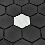 Самоклеюча алюмінієва плитка 300х300х3мм Чорна мозаїка SW-00001929 - Зображення 5