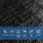 3D панель самоклеюча 700х770х3мм цегла Чорна (019-3) SW-00000584 - Зображення 4