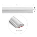 Молдинг 3000х20х8,5 мм Білий SW-00002673 - Зображення 2