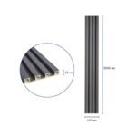 Рейка декоративна WPC стінова 3000х160х23мм Графіт SW-00001529 - Зображення 3