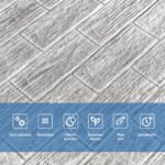 Самоклеюча декоративна 3D панель 700х770х5мм Сіра смужка цегла (183) SW-00000488 - Зображення 4