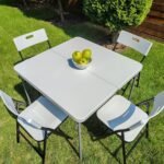 Набір мебелів складний (Стіл і 4 стільця), Білий (з сумкою) SW-00001540 - Зображення 2