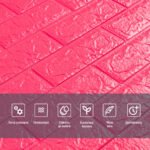 3D панель самоклеюча 700х770х5мм цегла Малинова-червона (108-5) SW-00001364 - Зображення 4