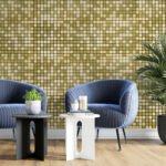 Самоклеюча алюмінієва плитка 300х300х3мм Зелене золото мозаїка SW-00001168 - Зображення 6