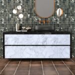 Самоклеюча плівка 0,45х10м х 0,07мм Сірий мармур срібні соти SW-00001213 - Зображення 5