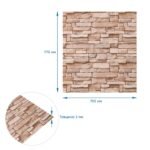 Панель стінова 3D 700х770х2мм Катиринославська цегла SW-00001913 - Зображення 3