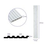 Рейка декоративна PS 2900х115х12мм Білий мармур SW-00002134 - Зображення 3