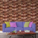 Самоклеюча 3D панель 19600x700x3мм Коричнева Катеринославська Цегла SW-00001469 - Зображення 6