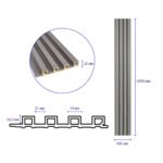 Рейка декоративна WPC стінова 3000х165х23мм Сталева сіра SW-00001528 - Зображення 13