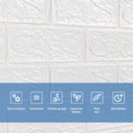 Самоклеюча 3D панель під Білу Цеглу в рулоні 3080x700x3мм (R001-3) SW-00001393 - Зображення 5