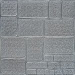 Самоклеюча декоративна 3D панель Камінь срібло 700х700х6мм (153) SW-00000187