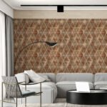 Панель стінова 3D 700х700х4мм Ромби коричневі вінтаж SW-00002007 - Зображення 5