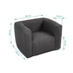 Комплект надувних меблів диван і 2 крісла Сірий SW-00002659 - Зображення 4