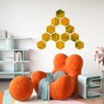 Дзеркальний декор акриловий самоклеючий 125*105мм золото,12шт (D) SW-00002517 - Зображення 5