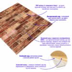 Панель стінова 3D 700мм*770мм*2мм Коричневий SW-00001910 - Зображення 2