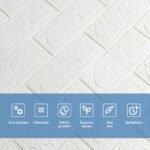 3D панель самоклеюча 700х770х3мм цегла Біла (001-3) SW-00000174 - Зображення 4