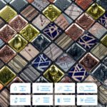 Самоклеюча алюмінієва плитка 300х300х3мм Кольоровий квадратик SW-00001925 - Зображення 4