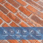 Декоративна 3D панель самоклейка 700х770х3мм Руда Катеринославська цегла (044-3) SW-00000696 - Зображення 4