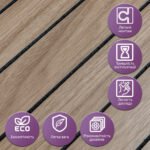 Покриття вінілове самоклеюче 3D рейки Тік Горіховий 600х2900х3мм SW-00002906 - Зображення 5