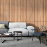 Покриття вінілове самоклеюче 3D рейки 600х600х2,8мм Тік золотистий SW-00002203 - Зображення 6